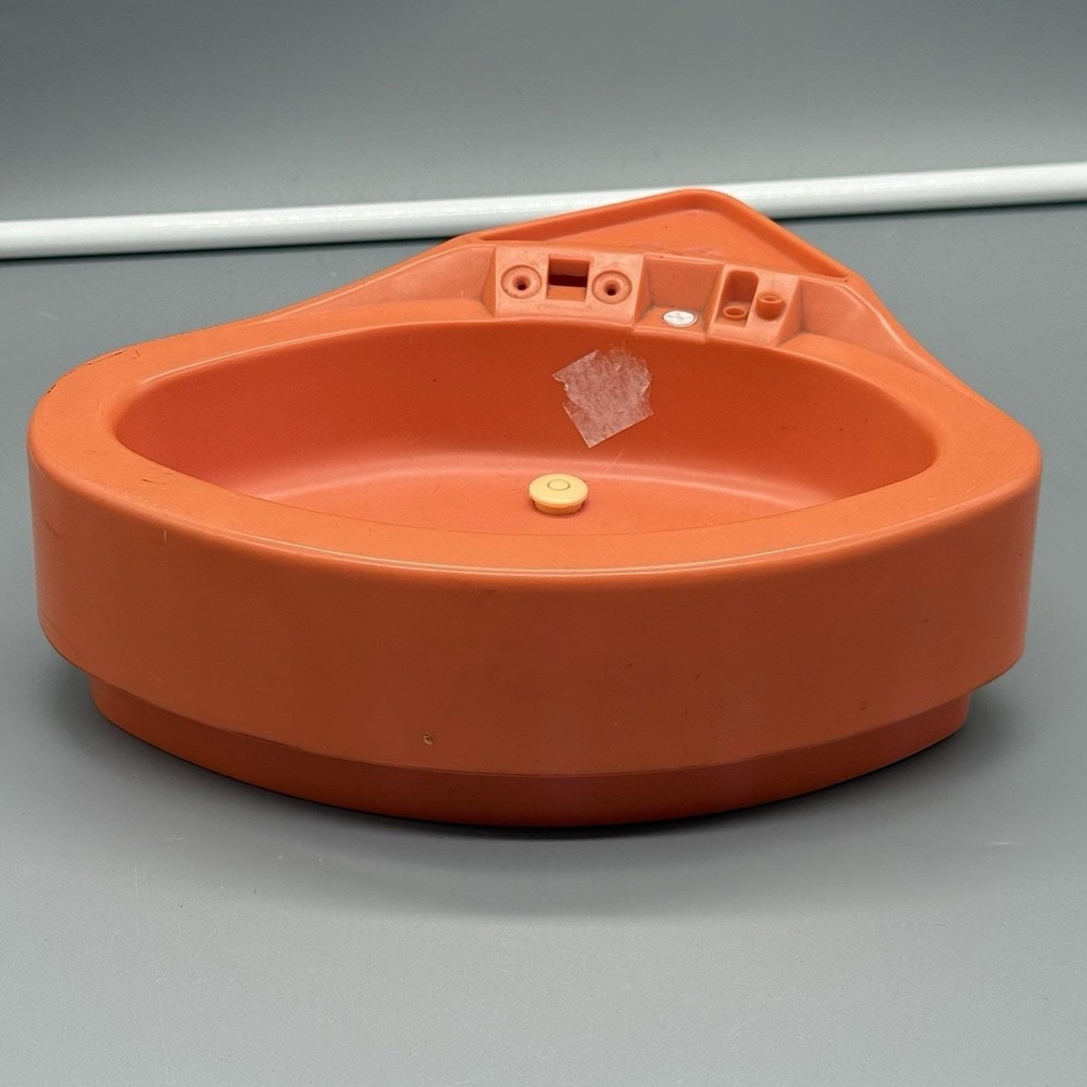 Barbie Dream‎ House 1979 Vintage Bathroom Corner Bath Tub Orange Discolored